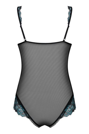 Боді в сіточку Obsessive AMANTA з бірюзовою вишивкою, L/XL Sex Aura | Зображення 6