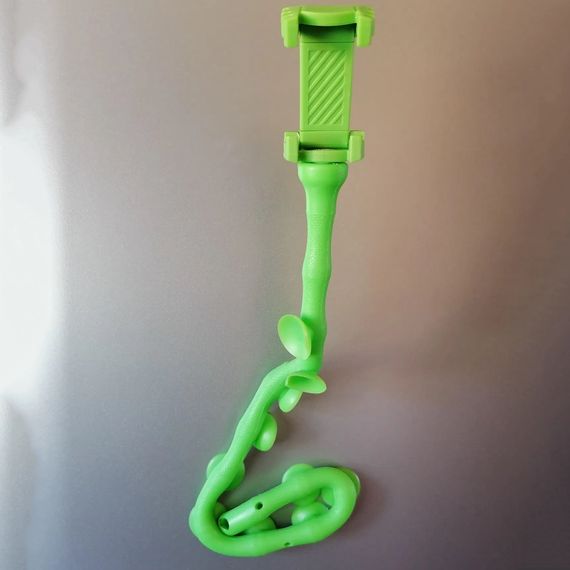Гнучкий тримач для телефону з універсальними присосками Cute Worm Lazy Holder. Колір: зелений DN-82 | Зображення 1