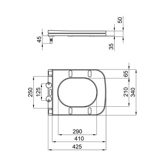 Сидіння для унітазу Qtap Nando з мікроліфтом Slim QT12991222AW | Зображення 1