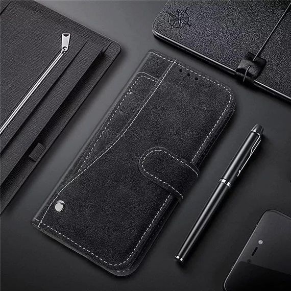 Шкіряний чохол-книжка для Tecno Spark 8C / Go 2022 колір Чорний | Зображення 2