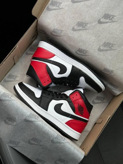 Жіночі кросівки N-ik-e Air Jordan 1 Retro HD White Black Red , В'єтнам , весна / літо / осінь 41 26 см | Зображення 8