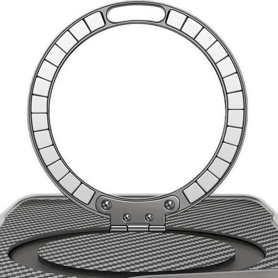 TPU+PC чохол Metal Buttons with MagSafe Carbon Ring для Apple iPhone 17 Pro (6.3") Сірий | Зображення 1