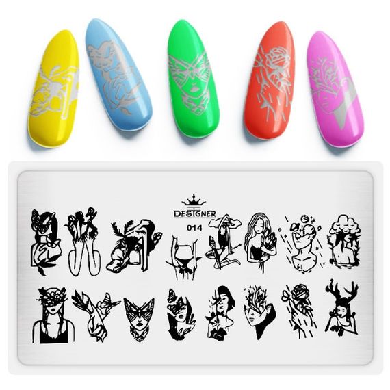 Пластина 014 для стемпинга Designer Professional (12х6см) | Зображення 2