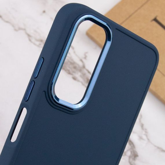 TPU чохол Bonbon Metal Style для Samsung Galaxy A14 4G/5G Синій / Cosmos blue | Зображення 4