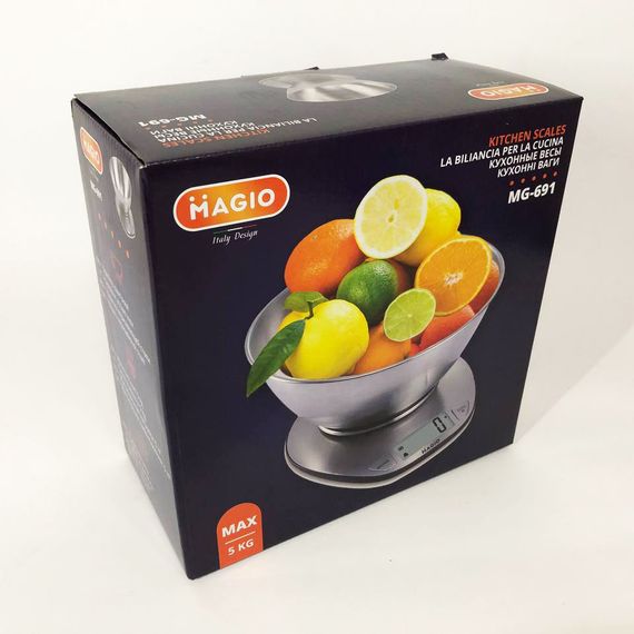 Кухонные весы для взвешивания продуктов MAGIO MG-691 до 5кг | Весы кухонные со съемной чашей | Весы для AW-329 взвешивания продуктов | Зображення 6