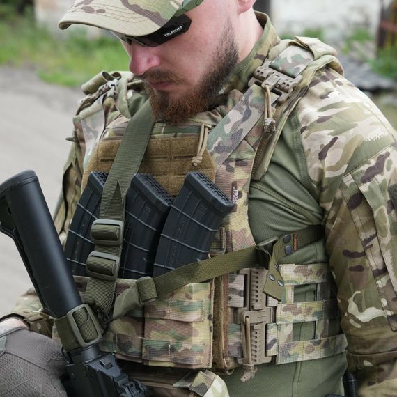 Збройовий ремінь RAGNAROK "TYR" Gen.II (1/2-точковий) з додатковим кріпленням Олива | Зображення 2
