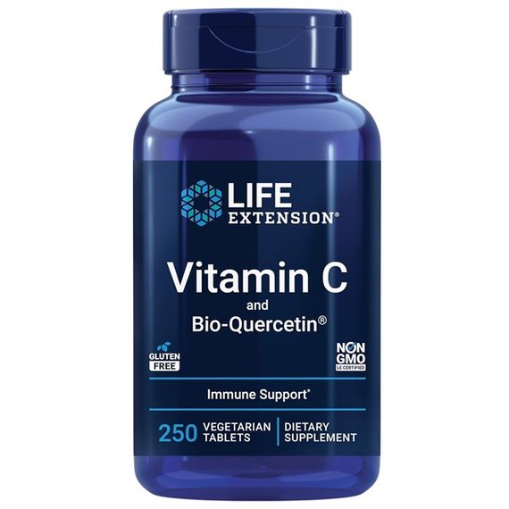 Вітамін C Life Extension Vitamin C and Bio-Quercetin 1000 mg/15 mg 250 Veg Tabs