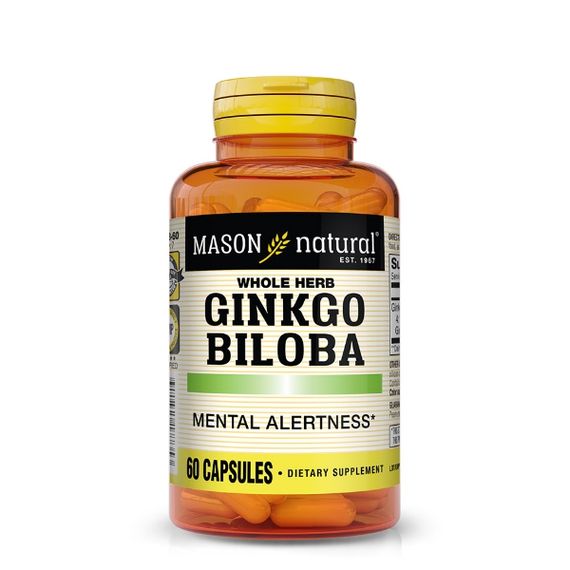 Гінко білоба Mason Natural Whole Herb Ginkgo Biloba 60 Caps