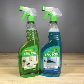 Засіб для миття скла та дзеркал Frau Tau 500 мл — Universal / Ocean Fresh, без аміаку, з розпилювачем