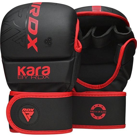 Рукавиці для ММА RDX F6 KARA Matte Red Plus S/M (капа у комплекті) | Зображення 1
