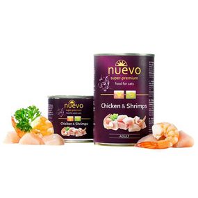 Nuevo 200 г х 6 шт консерва для кошек (с курицей и креветками)