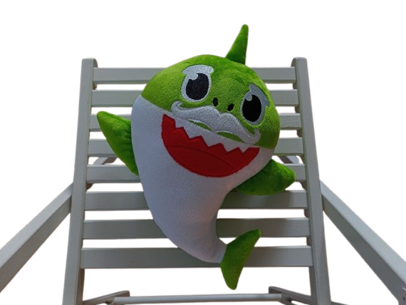 Плюшева іграшка дідусь акула салатовий подарунок для дитини 40см BABY SHARK 02242 | Зображення 1