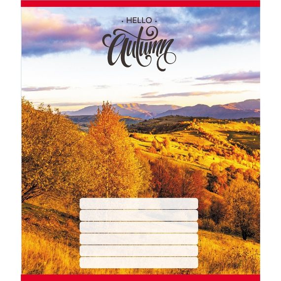 Тетрадь ученическая "Привет осень" 018-530117K-4 в клеточку, 18 листов