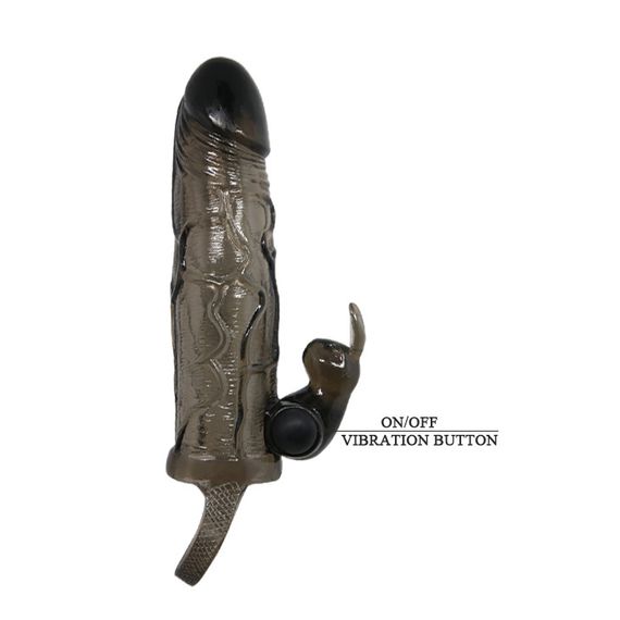 Насадка на член - Brave Man Vibrating Penis Sleeve 5,91" Black sexstyle | Зображення 1