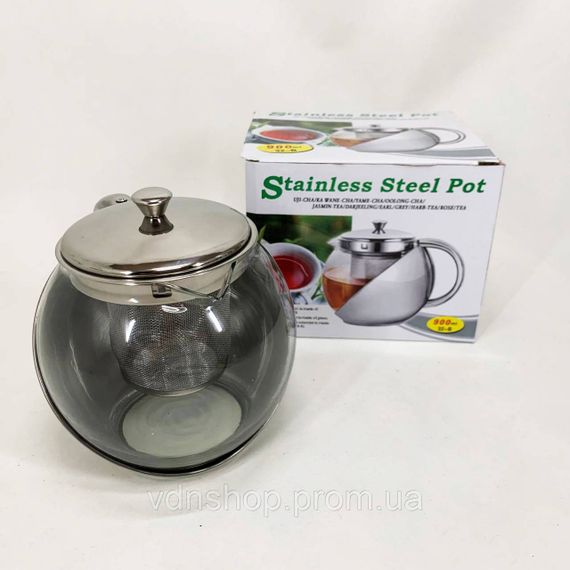 Стильний скляний заварний чайник UNIQUE, Заварник для трав, Заварники для чаю та кави RU-33 | Зображення 5