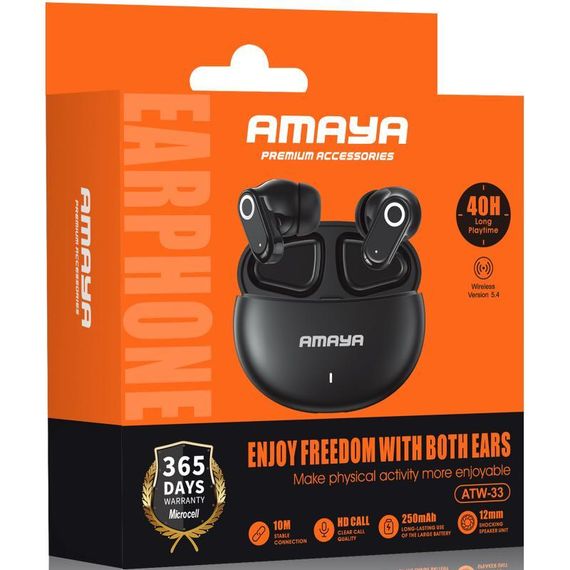Бездротові TWS навушники Amaya ATW-33 Gaming Black | Зображення 1