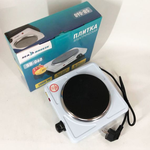 Настольная плита электрическая Sea Breeze SB-060, мощная настольная электроплита. Цвет: белый | Зображення 4