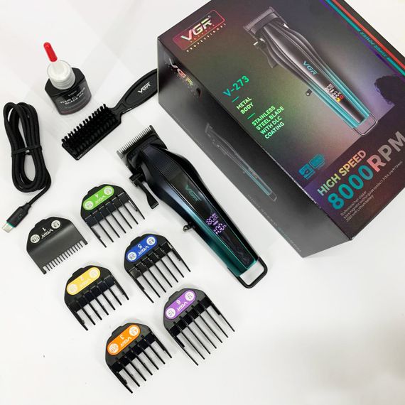 Акумуляторна машинка для стрижки VGR V-273 GREEN | Зображення 9