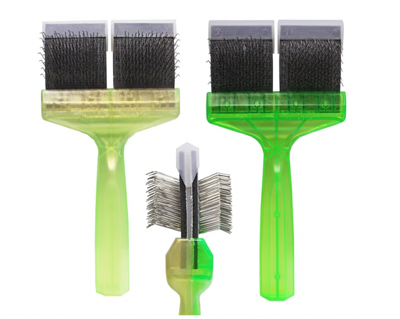 Пуходерка ActiVet Duo Plus Brush SilCoater 2в1 — две мягкие щетки в одной