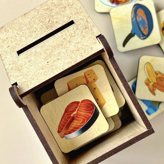 Деревянная настольная игра "Бытовая техника" Ubumblebees (ПСД001) PSD001 сортер-комодик | Зображення 5