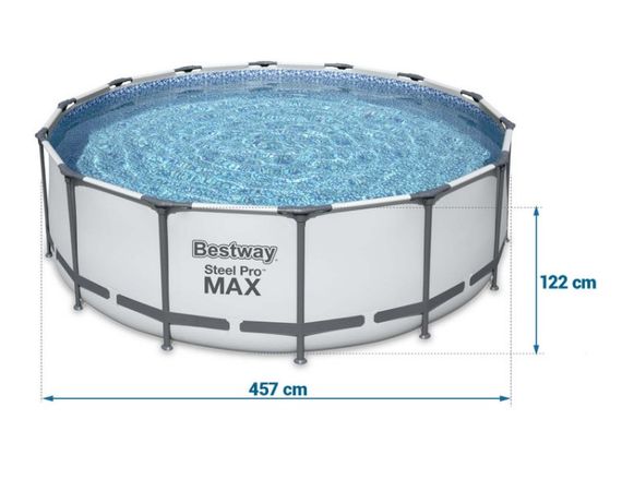 Басейн каркасний 18 в 1 Bestway 56438, 457 x 122 см + бульбашкова машина (DM-56438-17W1) | Зображення 5