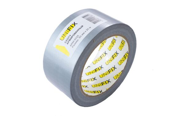 Лента клейкая армированная серая 50мм*25м UNIFIX | Зображення 2