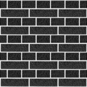 Панель стеновая 70*70cm*5mm чёрный кирпич с белым (D) SW-00001503