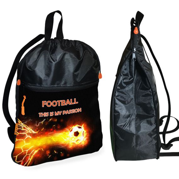 Рюкзак-мешок для школы с футбольным мячом детская сумка для обуви и спортивной одежды (01462)