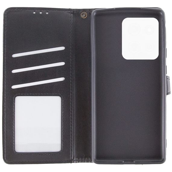 Шкіряний чохол-книжка GETMAN Gallant (PU) для Oppo A3 4G / A3x 4G/ A40m Чорний | Зображення 5