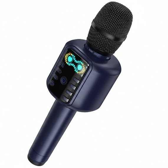 Караоке Микрофон-колонка Hoco L24 Shine Blue