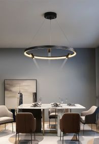 Люстра світлодіодна підвісна LED світильник для квартири на стелю лед 26830 Чорний 35-180х60х60 см.