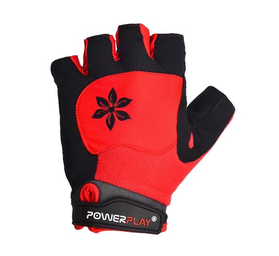 Велорукавички жіночі PowerPlay 5284 A Червоні XS | Зображення 1
