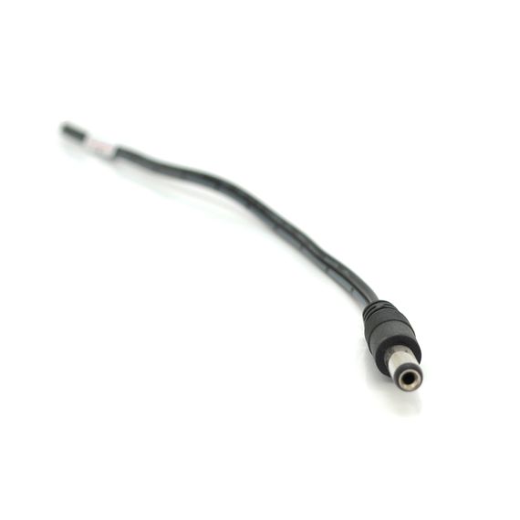 Роз'єм живлення DC-M (D 5,5x2,5мм) => кабель довжиною 25см black, Black plug  OEM Q100