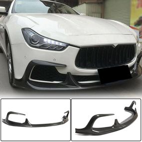 Накладка на передній бампер Lip V1 (для Base/S/S Q4 2013-2017, Карбон) для Maserati Ghibli рр