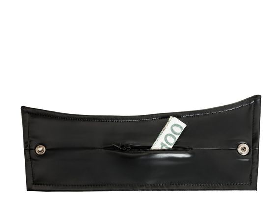 Чоловічі браслети з потайним гаманцем Noir Handmade H075, пара, під латекс, потайна блискавка | Зображення 2
