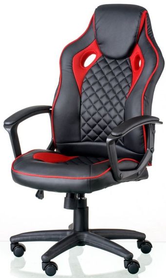 Офісне крісло Mezzo black - red, Tilt з регулюванням хитання під вагу користувача