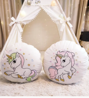 Вігвам ,дитячий домік Unicorn БОН БОН на молочному  Повний комплект!( коврик Бонбон+подушки) Індивідуальний набір | Зображення 6