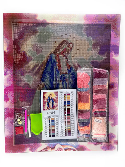 Алмазна мозаїка Ікона Непорочне зачаття Діви Марії 40х50 см ColorArt SP095 | Зображення 2