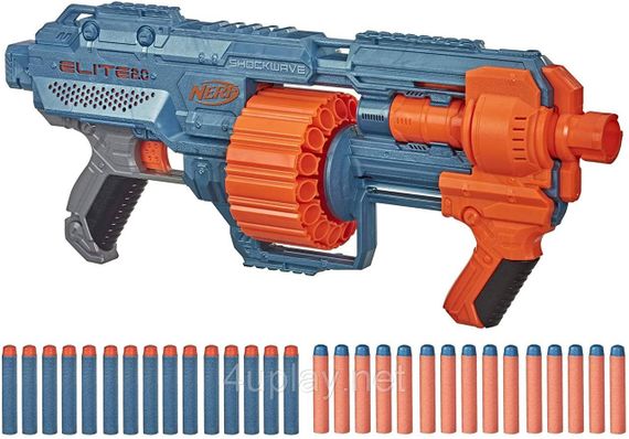 Бластер Nerf Elite 2.0 Shockwave RD-15. Нерф Еліт Шоквейв. Помповий бластер із барабаном на 15 стріл | Зображення 1