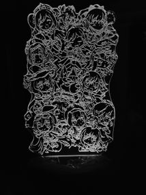 Акриловий світильник-нічник Genshin 3 білий tty-n000832