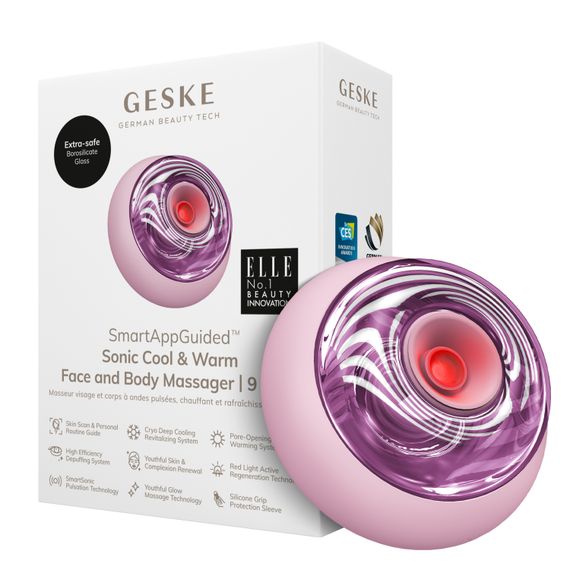 Масажер для обличчя та тіла GESKE Sonic Cool&Warm Face and Body Massager 9в1 starlight, Рожевий