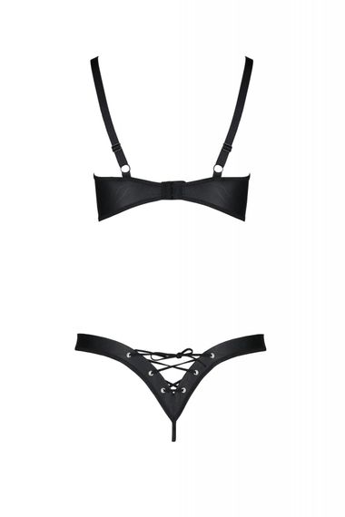 Комплект із відкритими чашками Passion CELINE BIKINI Чорний 4XL/5XL | Зображення 3