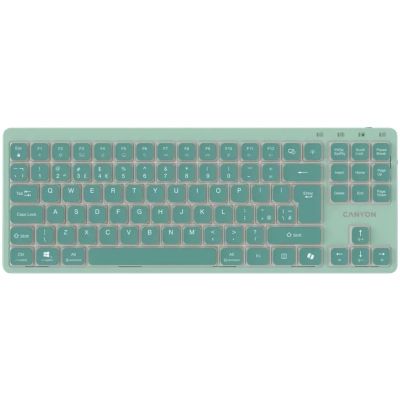 Клавиатура Canyon OnType 10 TKL Mechanical Silent Low-profile USB UA Green (CNS-HKB10GR)