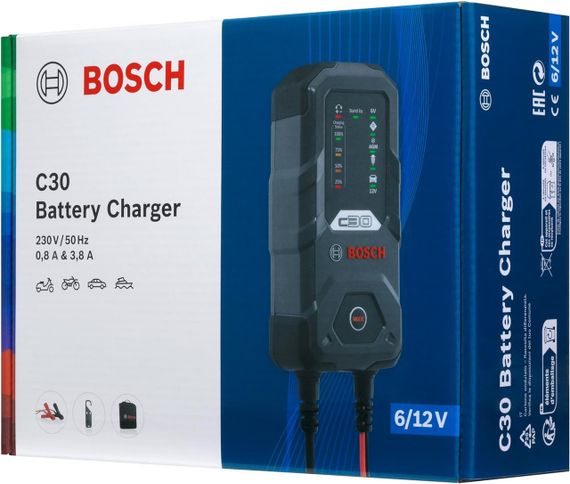 Зарядний пристрій для акумуляторів Bosch C30 6/12V 3.8A (0189911030) | Зображення 6