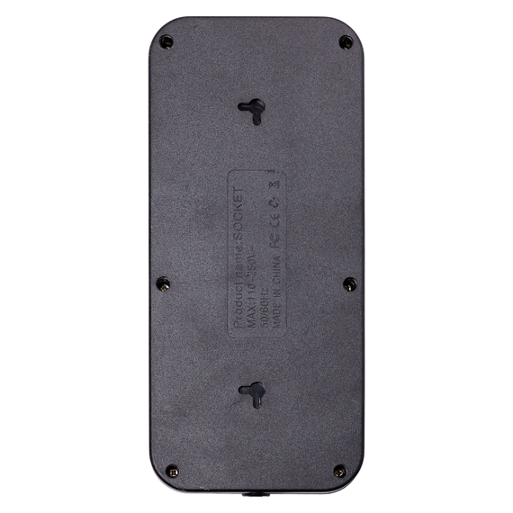 Мережевий фільтр 5 м подовжувач F06U на 6 розеток 4 USB 1 Type-C та кнопкою відключення Чорний HP-5-26 | Зображення 5