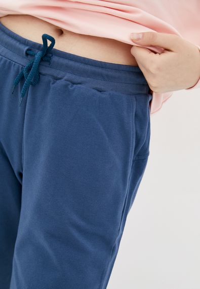 Штани жіночі спортивні на манжеті сині, 3XL | Зображення 2
