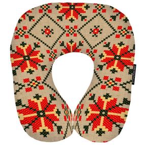 Подушка дорожня Украинский декор 32x30 см (DOP_UKR006)