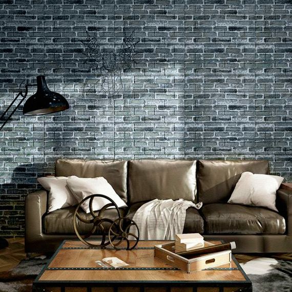 Декоративна 3D панель самоклейка 700х770х5мм Цегла сіра Катеринославська (042) SW-00000039 | Зображення 4