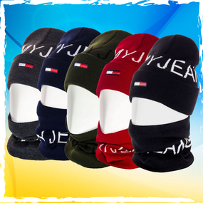 Комплект Tommy Hilfiger шапка + баф. Набір Томмі Хілфігер шапка та баф. Унісекс