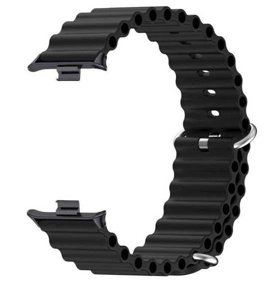 Силіконовий ремінець Primo Ocean для годинника Xiaomi Redmi Watch 5 / Xiaomi Smart Band 9 Pro - Black | Зображення 1